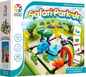 SmartGames, Safari Park Jr. - 60 opdrachten - educatief spel voor kleuters - Olifant, Giraffen en Leeuw