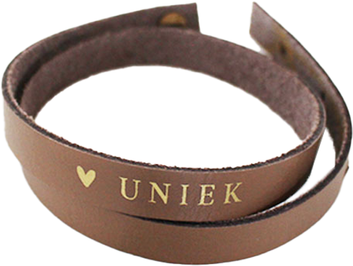 Leren Wikkelarmband Dames - Uniek - Bruin